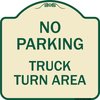 Signmission No Parking No Parking Truck Turn Area Heavy-Gauge Aluminum Sign, 18" x 18", TG-1818-23668 A-DES-TG-1818-23668